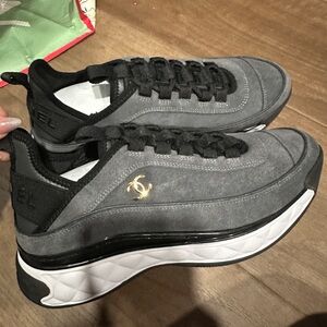Brand new designer sneakers grey and black